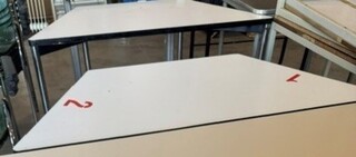 2x Kantine tafel Buromix, grijs, bouwjaar 2012